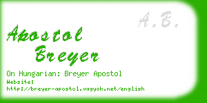 apostol breyer business card